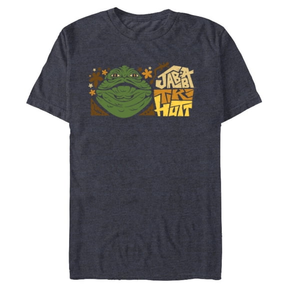 Star Wars Jabba the Hutt Tiki Hut Logo Funny - Short Sleeve Blended T-Shirt for Adults - Customized-Denim Snow Heather