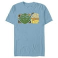 thumbnail image 1 of Star Wars Jabba the Hutt Tiki Hut Logo Funny - Short Sleeve Blended T-Shirt for Adults - Customized-Ocean Blue, 1 of 5