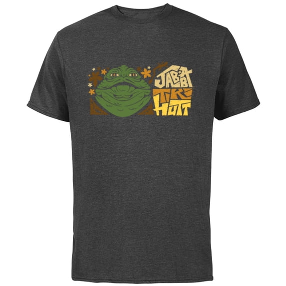 Star Wars Jabba the Hutt Tiki Hut Logo Funny - Short Sleeve Cotton T-Shirt for Adults - Customized-Charcoal