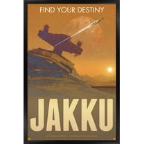 Star Wars: Jakku - Find Your Destiny by Russell Walks Wall Poster, 22.375" x 34" Framed