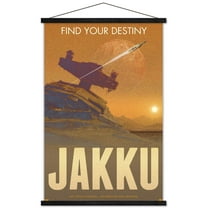 Star Wars: Jakku - Find Your Destiny by Russell Walks Wall Poster with Magnetic Frame, 22.375" x 34"