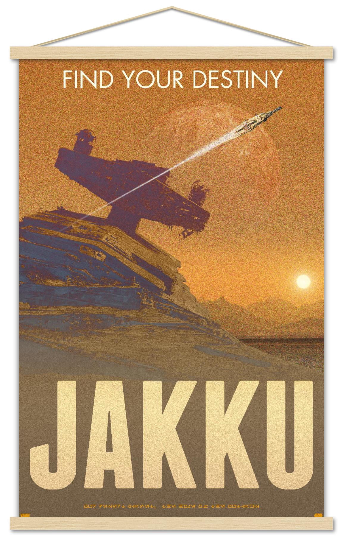 Star Wars: Jakku - Find Your Destiny by Russell Walks Wall Poster with Magnetic Frame, 22.375" x 34"