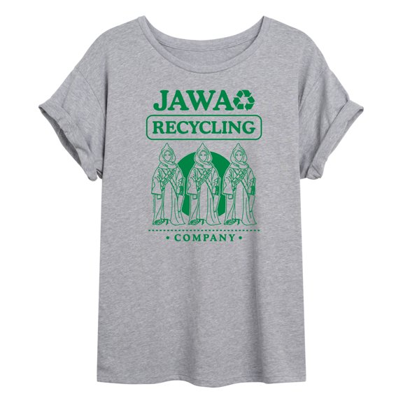 Star Wars - Jawa Recycling - Juniors Oversized Graphic T-Shirt