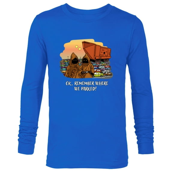 Star Wars Jawa Sandcrawler “Remember Where We Parked” Funny - Long Sleeve T-Shirt for Men - Customized-Navy
