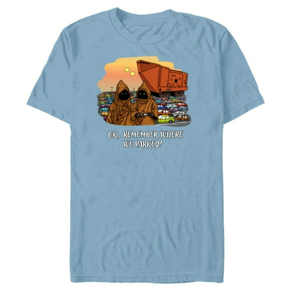 Star Wars Jawa Sandcrawler “Remember Where We Parked” Funny - Short Sleeve Blended T-Shirt for Adults - Customized-Ocean Blue