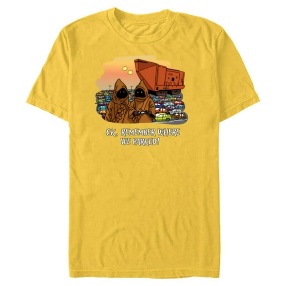 Star Wars Jawa Sandcrawler “Remember Where We Parked” Funny - Short Sleeve Blended T-Shirt for Adults - Customized-Yellow