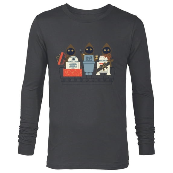 Star Wars Jawas and Droids Holiday - Long Sleeve T-Shirt for Men - Customized-Charcoal Heather
