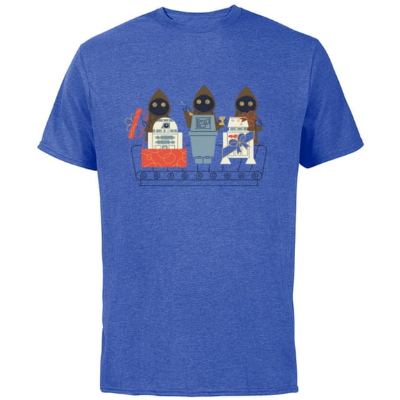 Star Wars Jawas and Droids Holiday - Short Sleeve Cotton T-Shirt for Adults - Customized-Royal Heather