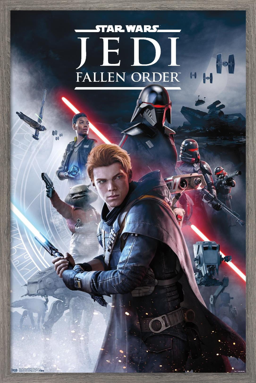 Star Wars: Jedi Fallen Order - Key Art Wall Poster, 22.375" x 34", Framed