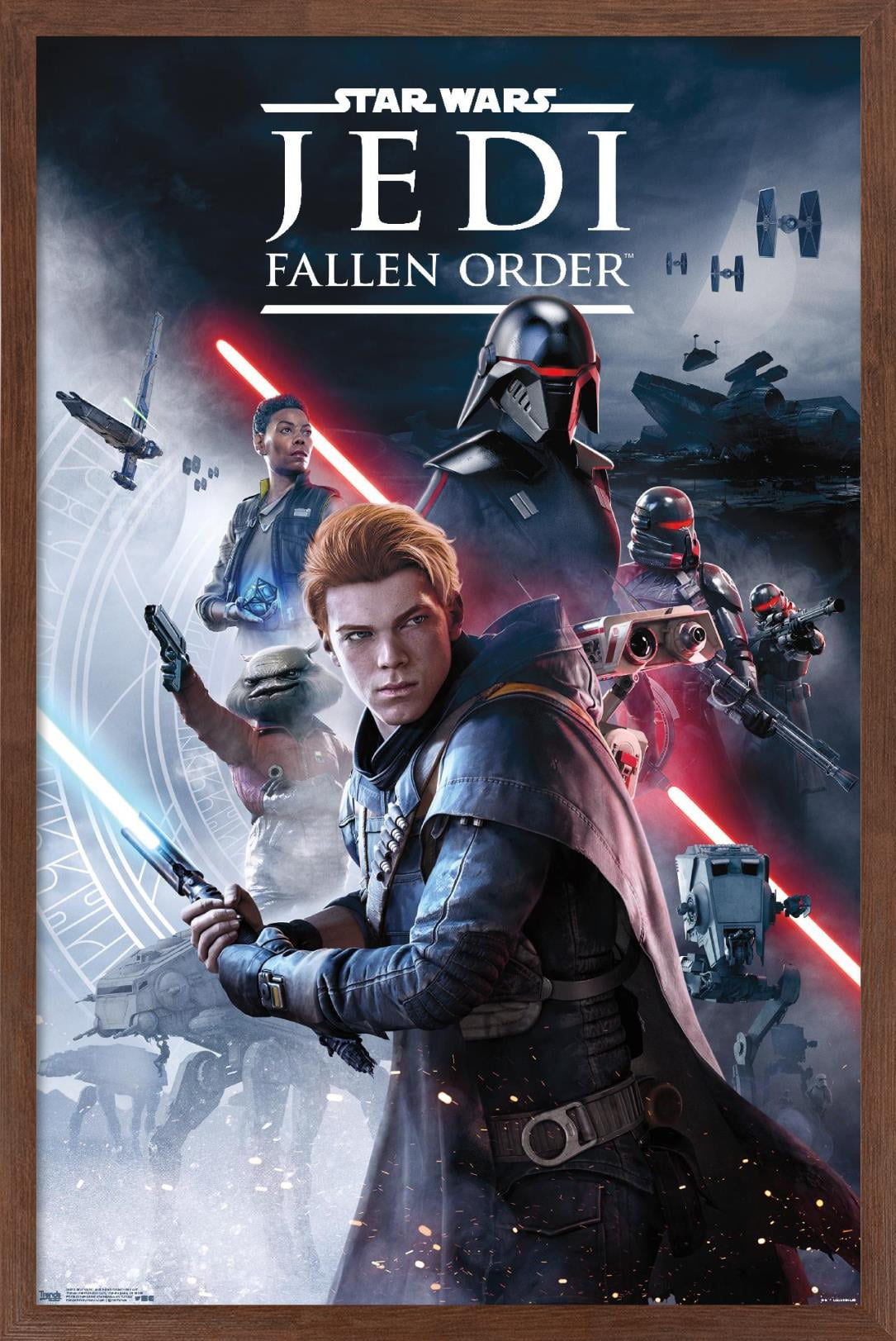 Star Wars: Jedi Fallen Order - Key Art Wall Poster, 22.375" x 34", Framed
