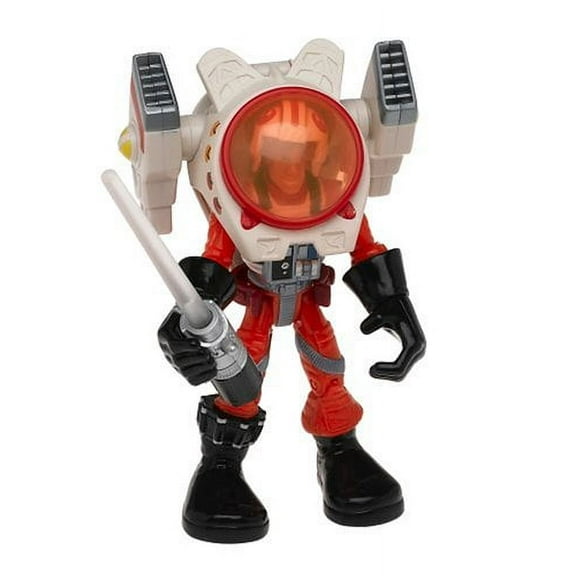 Star Wars Jedi Force Playskool Luke Skywalker Figure w/ Light Up Lightsaber