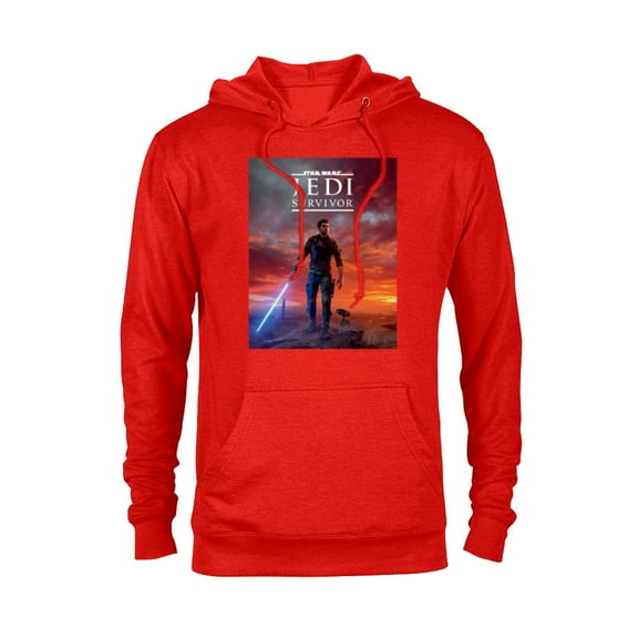 Star Wars Jedi: Survivor Cal Kestis BD-1 Game Poster Art - Pullover Hoodie for Adults - Customized-Red