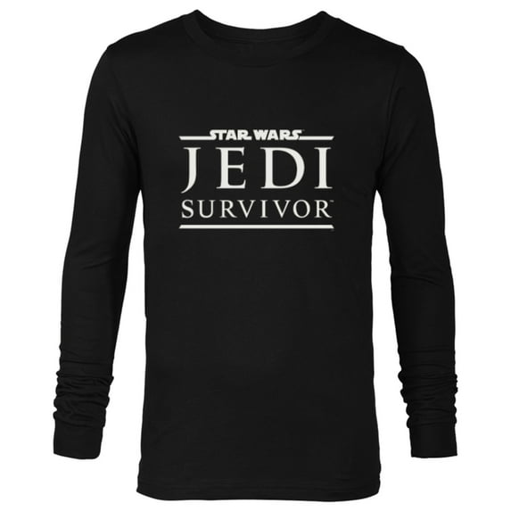 Star Wars Jedi: Survivor Cal Kestis Game Title Logo - Long Sleeve T-Shirt for Men - Customized-Black