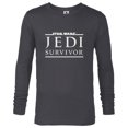 thumbnail image 1 of Star Wars Jedi: Survivor Cal Kestis Game Title Logo - Long Sleeve T-Shirt for Men - Customized-Charcoal Heather, 1 of 5