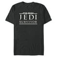 thumbnail image 1 of Star Wars Jedi: Survivor Cal Kestis Game Title Logo - Short Sleeve Blended T-Shirt for Adults - Customized-Dark Heather, 1 of 5