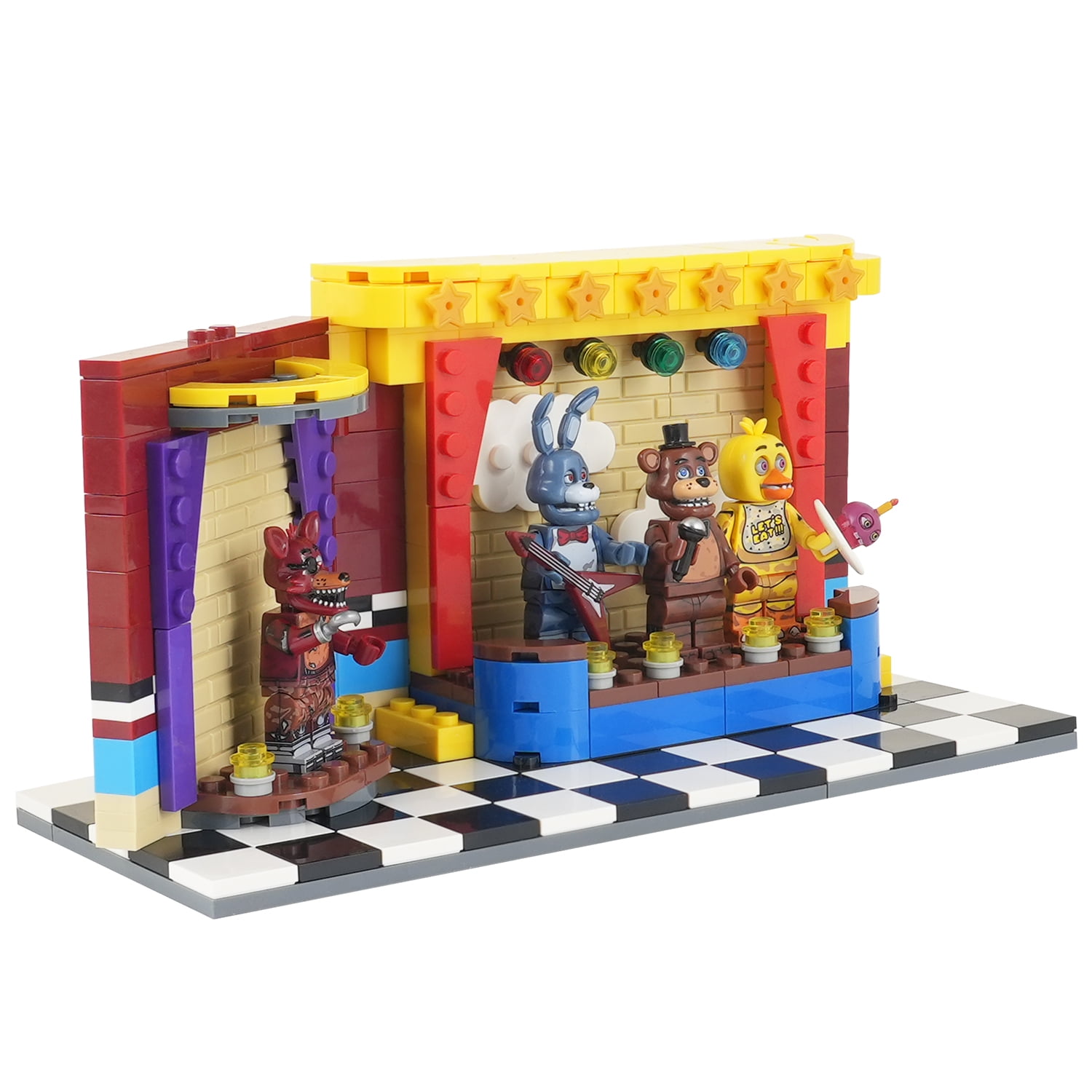 290pcs FNAF Five Nights at Freddy's Stage Custom MOC with Minifigures Set