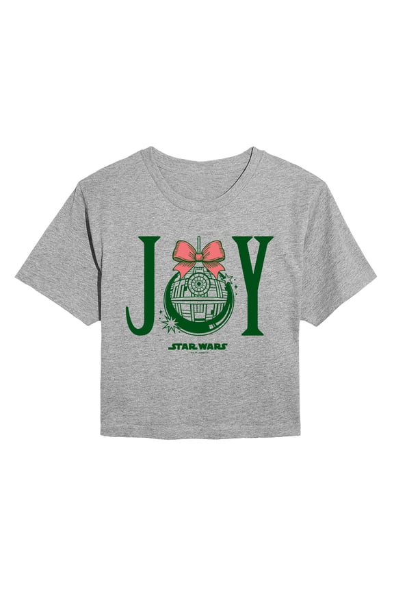 - Joy Death Star - Juniors Cropped Graphic T-Shirt