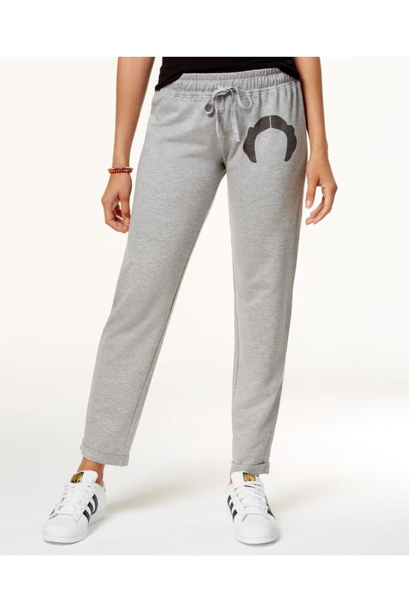 Juniors Princess Leia Graphic Sweatpants Grey XS