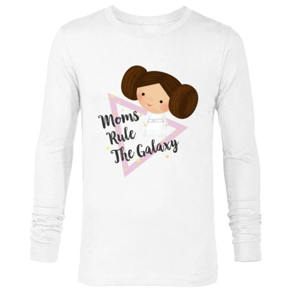 Star Wars Kawaii Princess Leia Moms Rule The Galaxy - Long Sleeve T-Shirt for Men - Customized-White