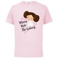 thumbnail image 1 of Star Wars Kawaii Princess Leia Moms Rule The Galaxy - Short Sleeve Cotton T-Shirt for Adults - Customized-Soft Pink, 1 of 5