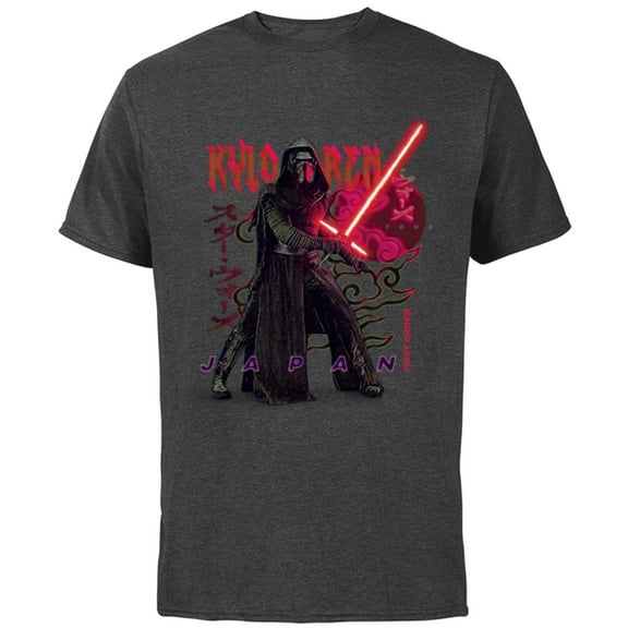Star Wars Kylo Ren Japanese - Short Sleeve Cotton T-Shirt for Adults - Customized-Charcoal