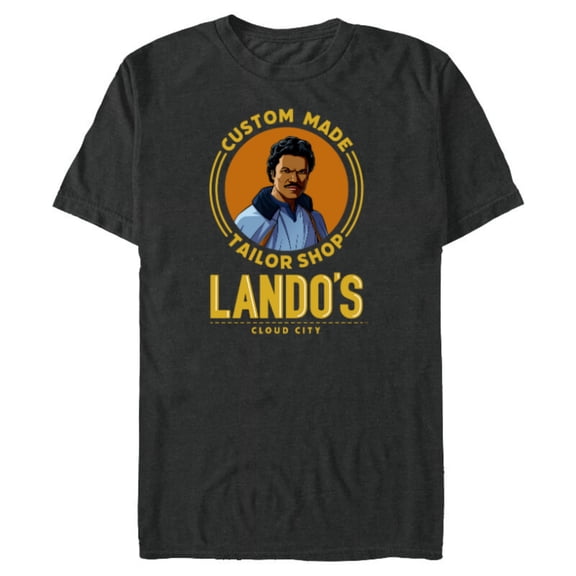 Star Wars Lando’s Cloud City Custom Made Tailor Shop Funny - Short Sleeve Blended T-Shirt for Adults - Customized-Dark Heather