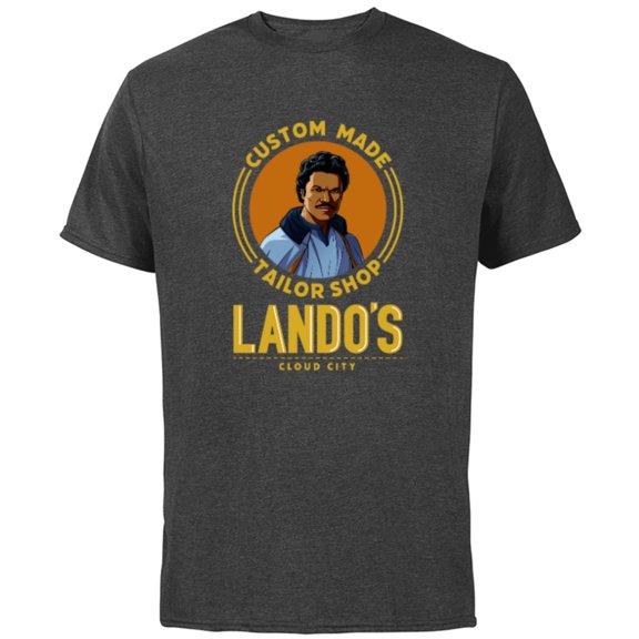 Star Wars Lando’s Cloud City Custom Made Tailor Shop Funny - Short Sleeve Cotton T-Shirt for Adults - Customized-Charcoal