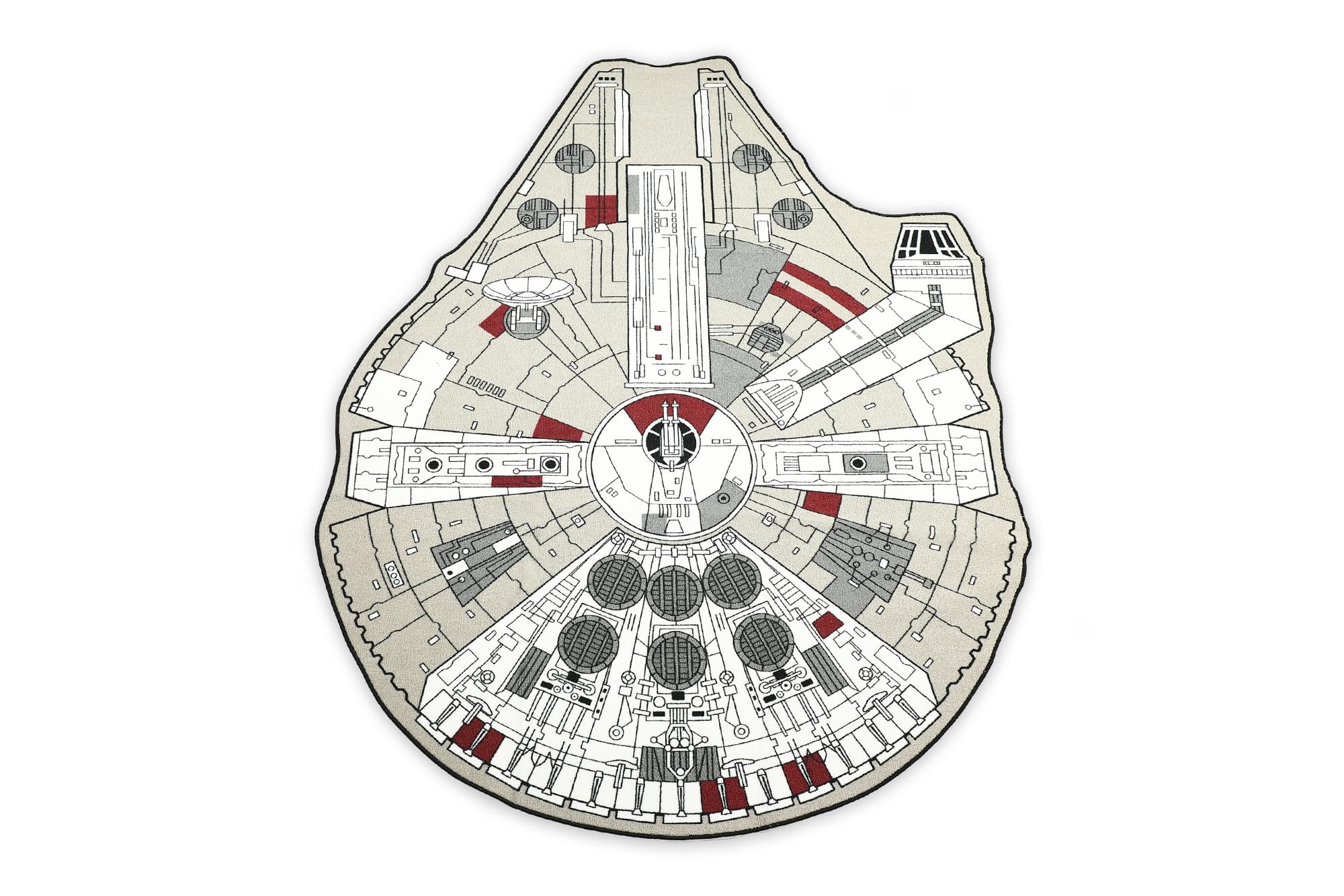 Star Wars Large Millennium Falcon Entry or Area Rug, 59" L x 79" W - image 1 of 7