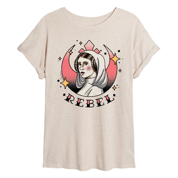 Star Wars - Leia Tattoo - Women's Oversized Graphic T-Shirt