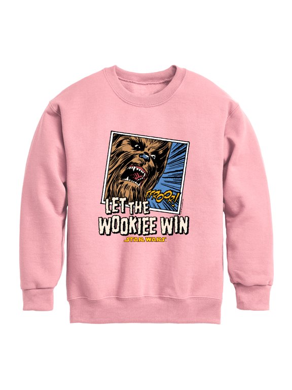 - Let The Wookie Win Boys' Graphic Long Sleeve Fleece Sweatshirt