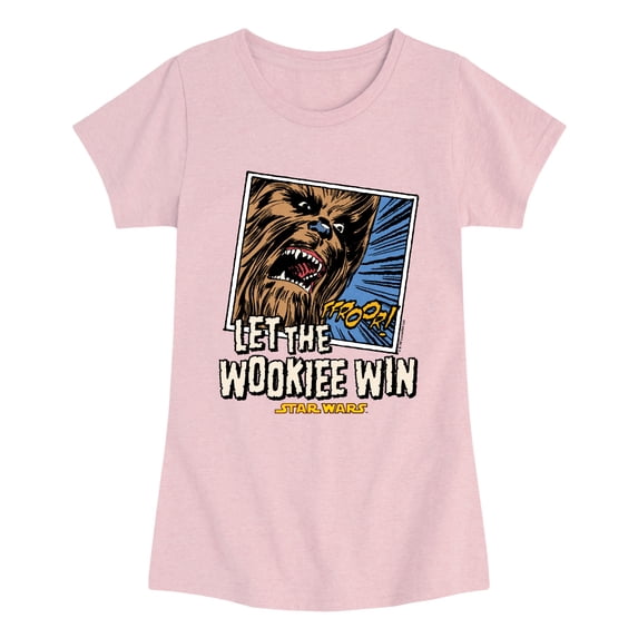 Star Wars - Let The Wookiee Win - Youth Girls Fitted Short Sleeve T-Shirt