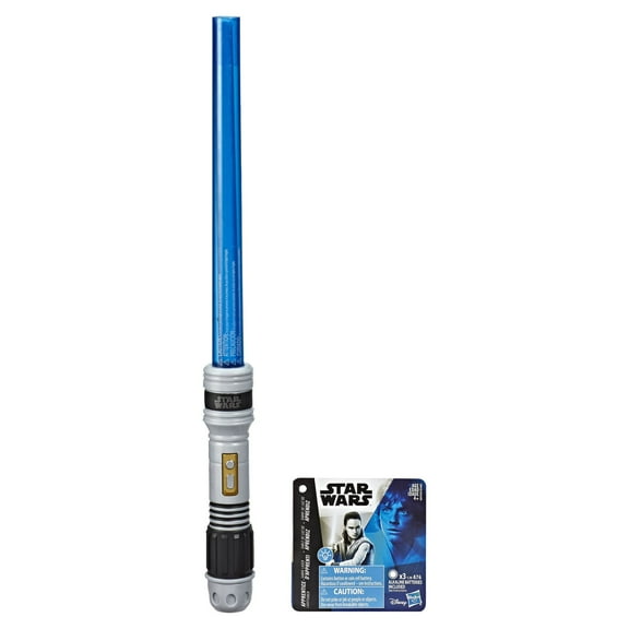 Star Wars Lightsaber Academy Level 1 Blue Lightsaber, Light-up Extendable Blade