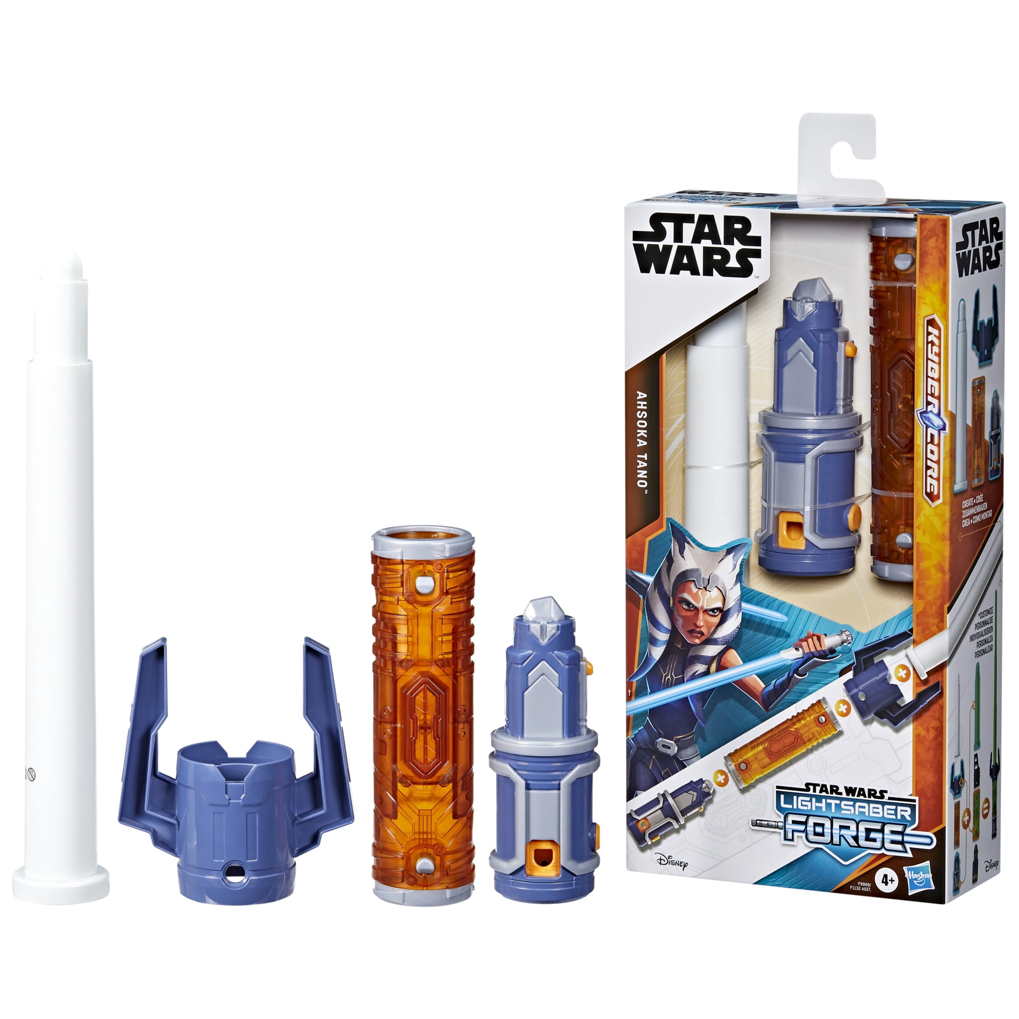 Star Wars Lightsaber Forge Kyber Core Ahsoka Tano, White Customizable Lightsaber Accessory, Boys and Girls, Ages 4+