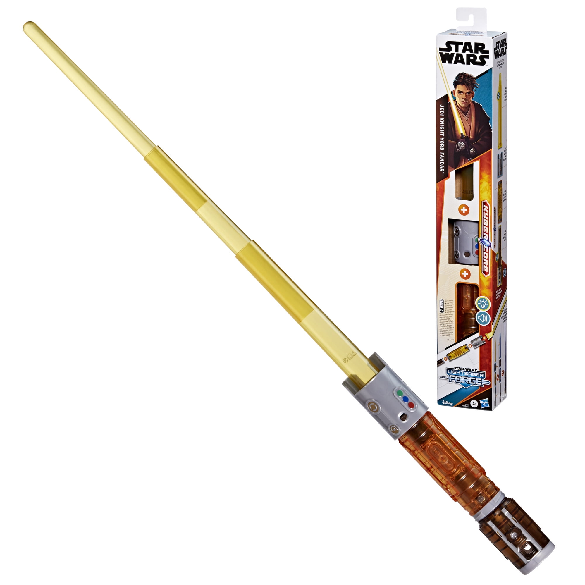 Star Wars Lightsaber Forge Kyber Core Jedi Knight Yord Fandar, Customizable Electronic Lightsaber