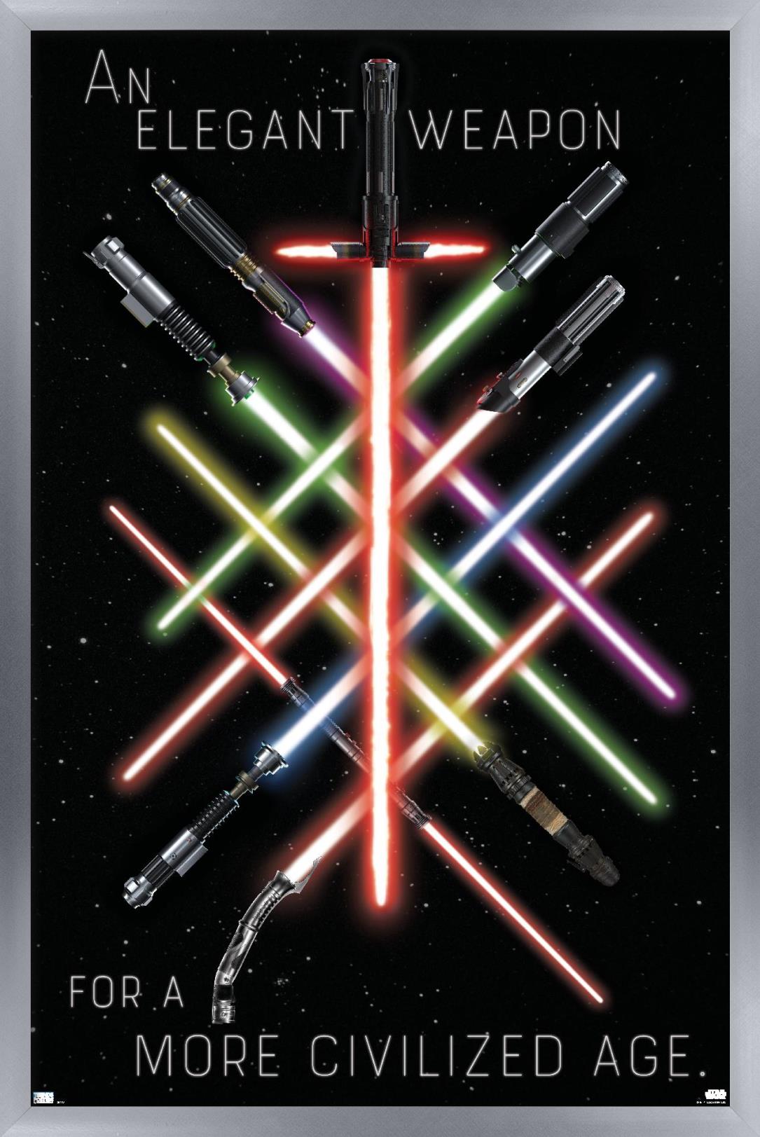 Star Wars - Lightsaber Group Wall Poster, 14.725" x 22.375", Framed - image 1 of 5