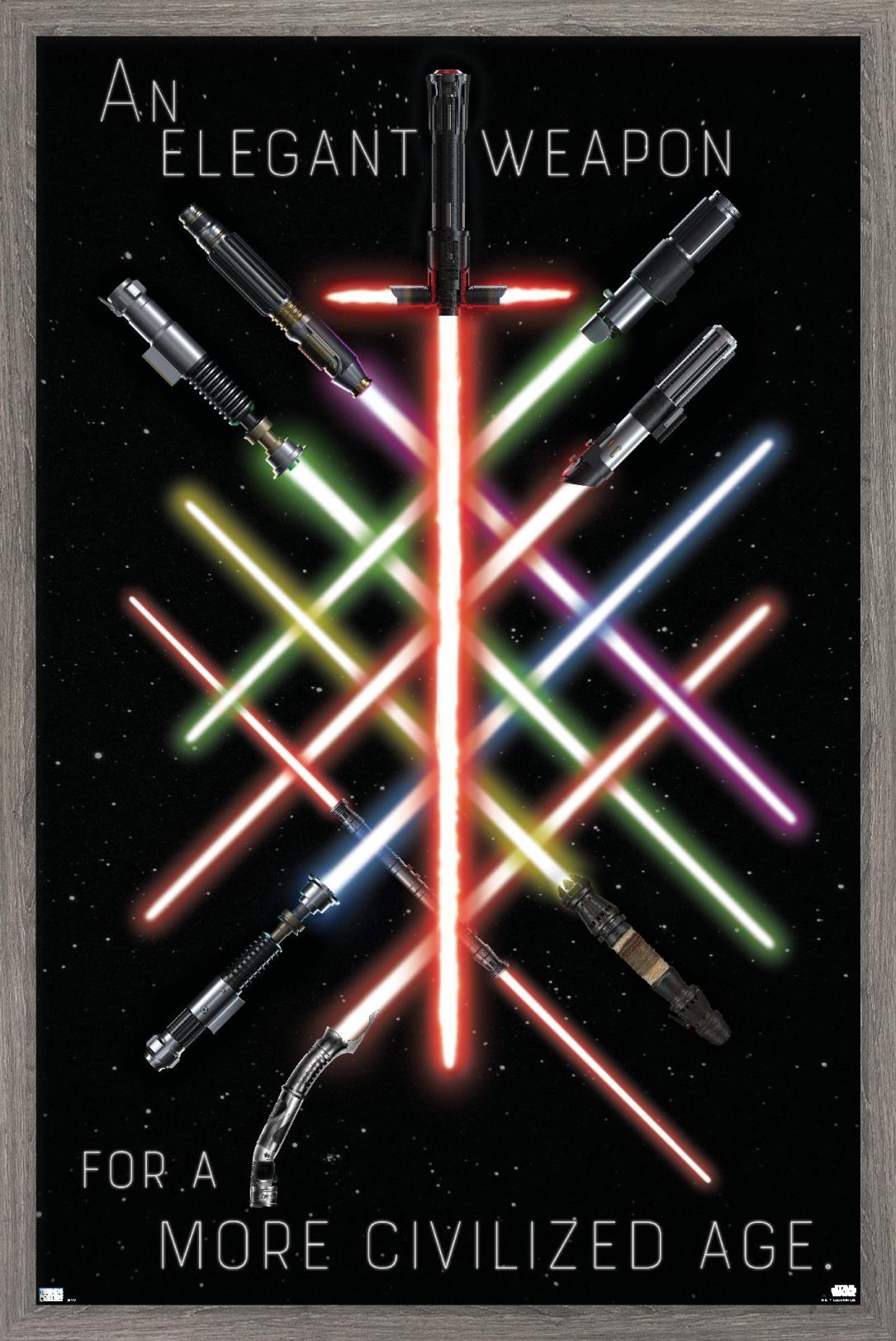 Star Wars - Lightsaber Group Wall Poster, 22.375" x 34", Framed - image 1 of 5