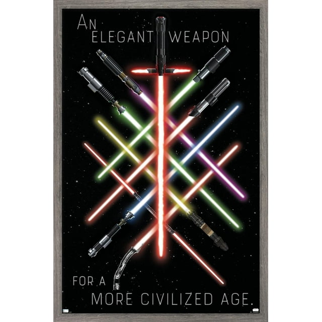 Star Wars - Lightsaber Group Wall Poster, 22.375" x 34", Framed