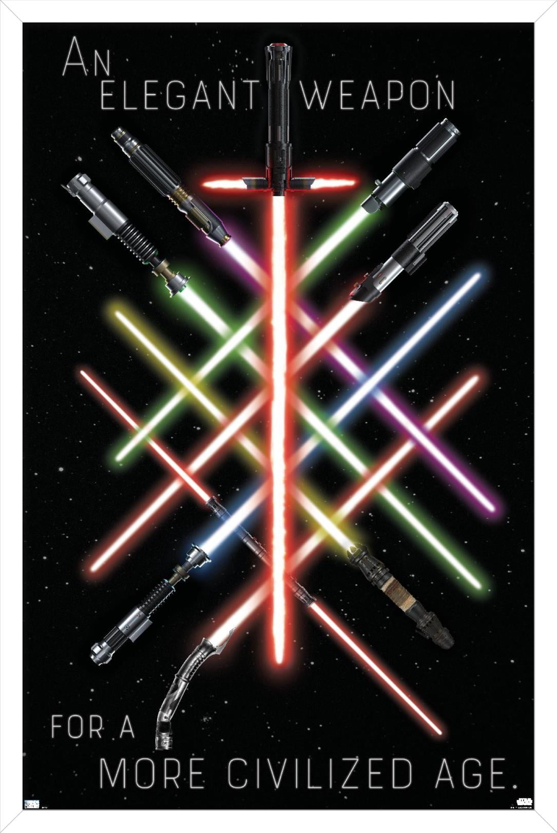 Star Wars - Lightsaber Group Wall Poster, 22.375" x 34", Framed