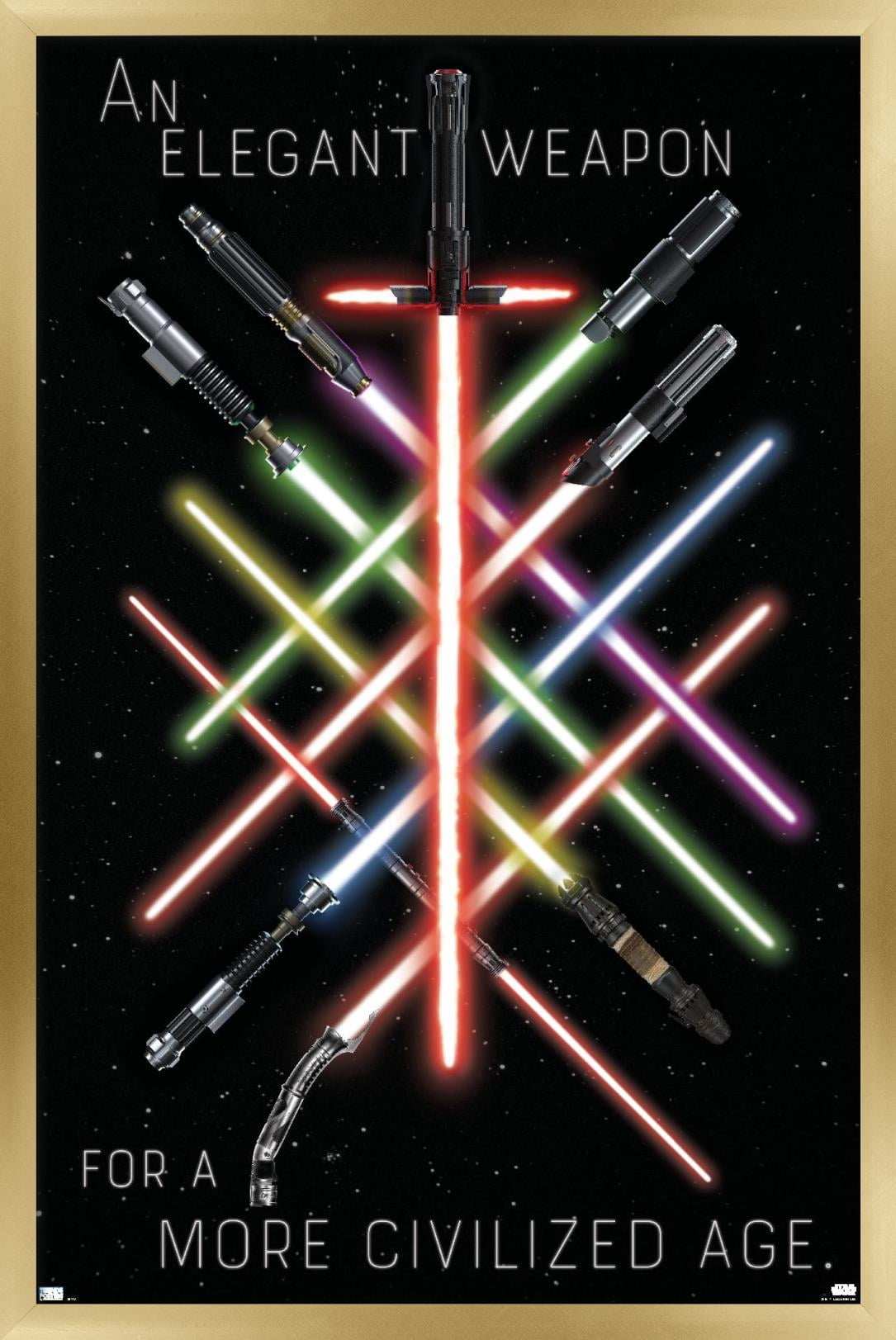 Star Wars - Lightsaber Group Wall Poster, 22.375" x 34", Framed