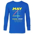 thumbnail image 1 of Star Wars Lightsabers May The 4th Be With You 2022 - Long Sleeve T-Shirt for Men - Customized-Royal, 1 of 5