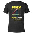 thumbnail image 1 of Star Wars Lightsabers May The 4th Be With You 2022 - Short Sleeve Blended T-Shirt for Adults - Customized-Black, 1 of 5