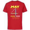 thumbnail image 1 of Star Wars Lightsabers May The 4th Be With You 2022 - Short Sleeve Cotton T-Shirt for Adults - Customized-Red, 1 of 5