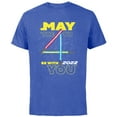thumbnail image 1 of Star Wars Lightsabers May The 4th Be With You 2022 - Short Sleeve Cotton T-Shirt for Adults - Customized-Royal Heather, 1 of 5
