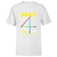 thumbnail image 1 of Star Wars Lightsabers May The 4th Be With You 2022 - Short Sleeve T-Shirt for Kids - Customized-White, 1 of 5
