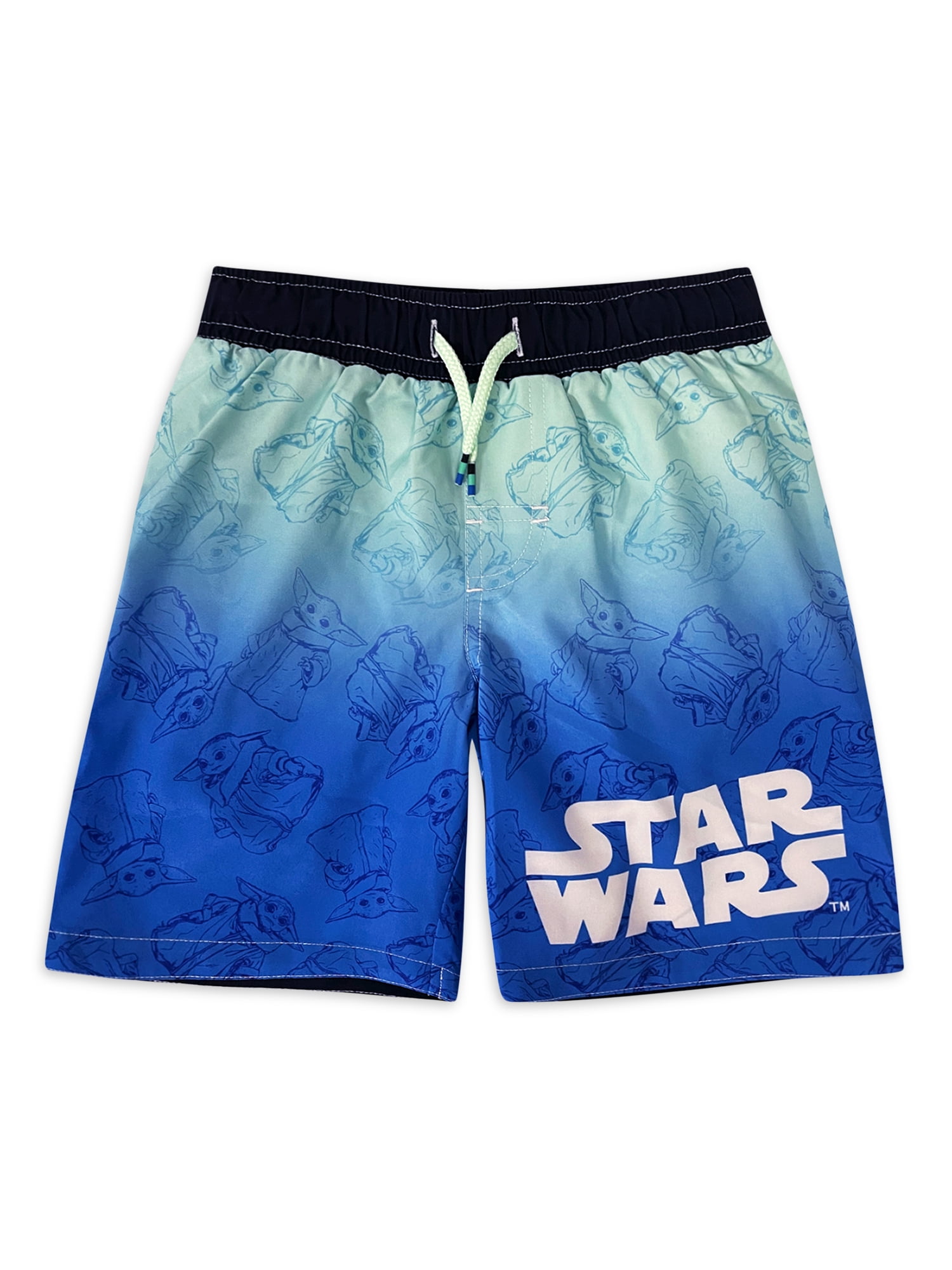 Star Wars Little Boys Baby Yoda Swim Short, Sizes 4-12