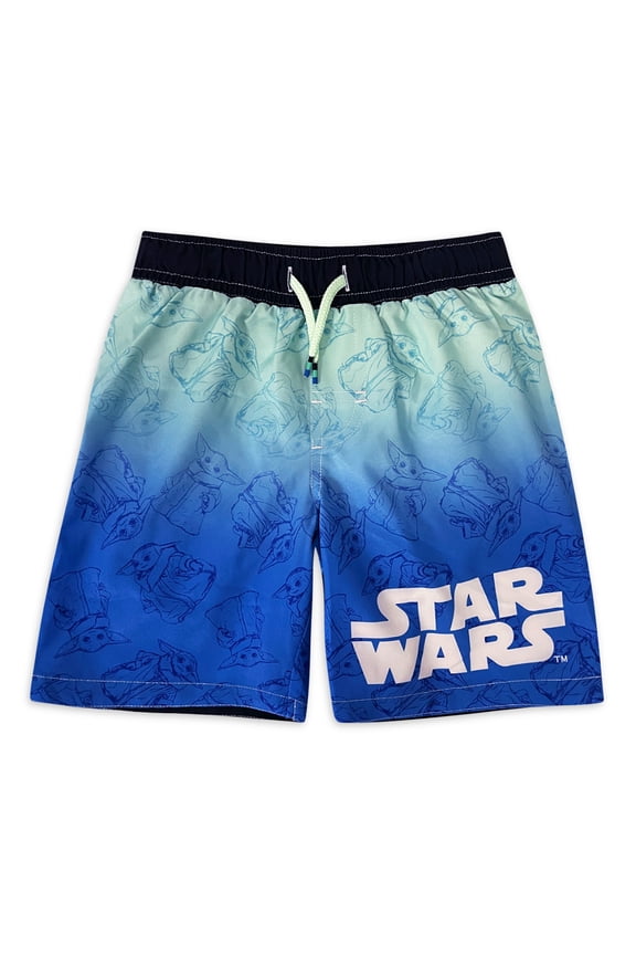 Little Boys Baby Yoda Swim Short, Sizes 4-12