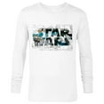 thumbnail image 1 of Star Wars Logo AT-AT Walker Battle - Long Sleeve T-Shirt for Men - Customized-White, 1 of 5