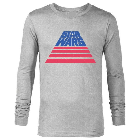 Star Wars Logo Broad Stripes July 4th Retro - Long Sleeve T-Shirt for Men - Customized-Athletic Heather