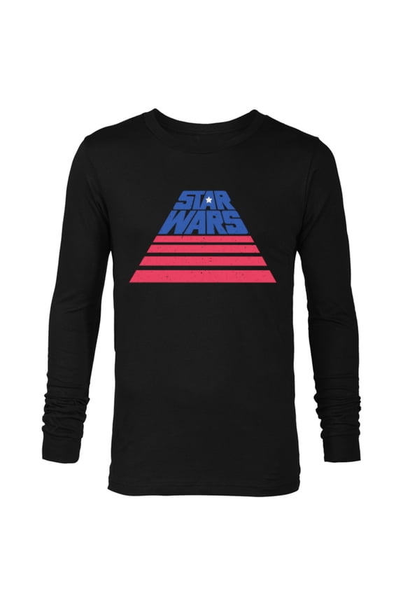 Logo Broad Stripes July 4th Retro - Long Sleeve T-Shirt for Men - Customized-Black