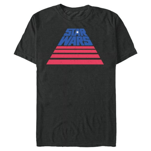 Star Wars Logo Broad Stripes July 4th Retro - Short Sleeve Blended T-Shirt for Adults - Customized-Dark Heather